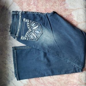 Grace in LA embellish embroidery new jeans boot cut easy fit